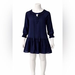 Hayden Girls Navy Blue Boho Tunic Dress | Size M | NWT
